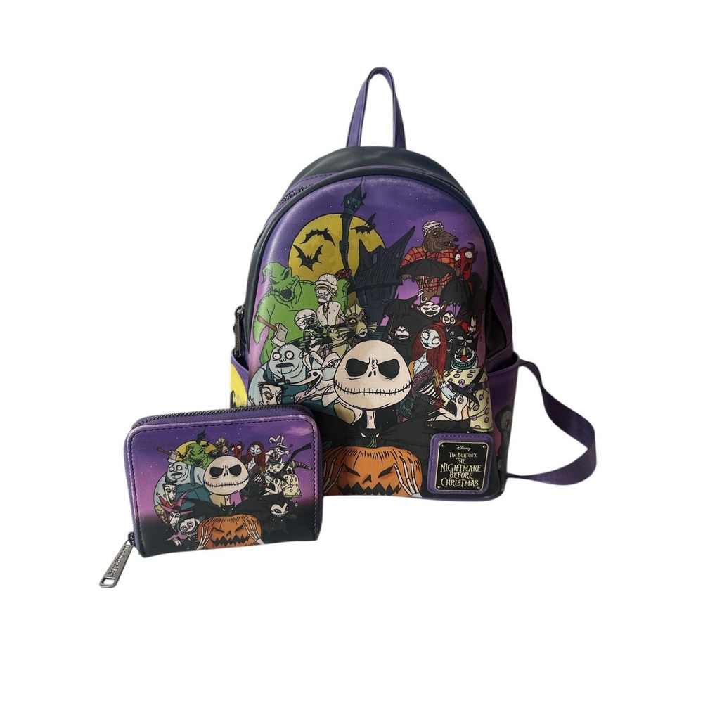The Nightmare Before Christmas Loungefly Backpack and Wallet Halloween‎ Disney
